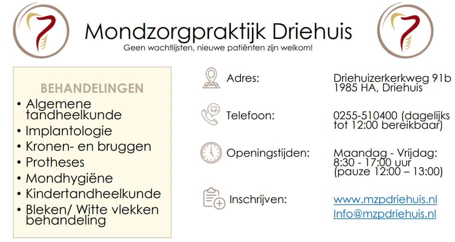 Mondzorgpraktijk Driehuis — foto uit de Google-vermelding van de praktijk