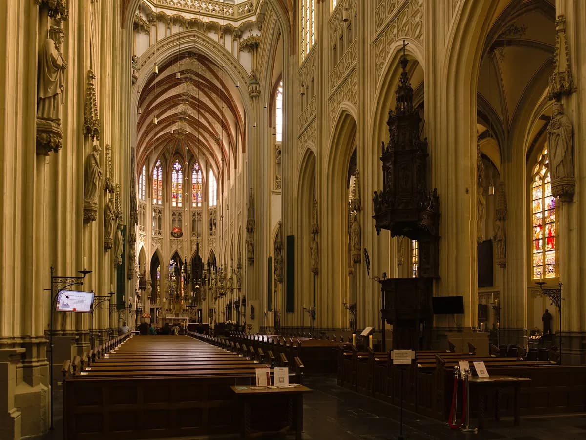 's-Hertogenbosch: een rijk versierde gotische kathedraal met luchtboogfiguren